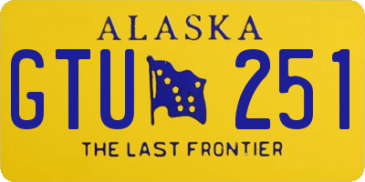 AK license plate GTU251