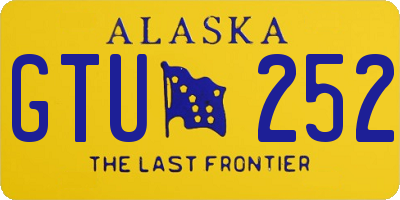 AK license plate GTU252