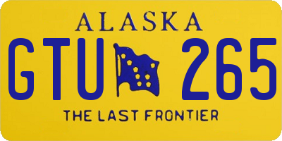 AK license plate GTU265