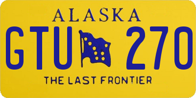 AK license plate GTU270