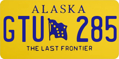 AK license plate GTU285