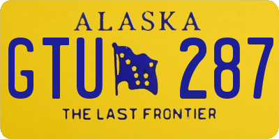 AK license plate GTU287