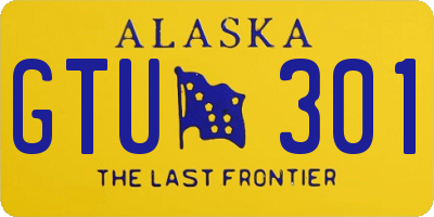 AK license plate GTU301