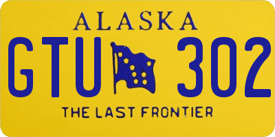 AK license plate GTU302