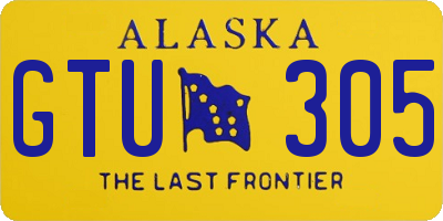 AK license plate GTU305