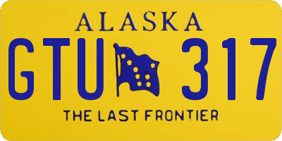 AK license plate GTU317