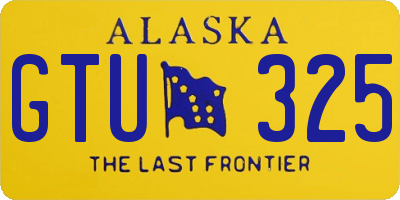 AK license plate GTU325