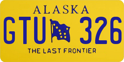 AK license plate GTU326