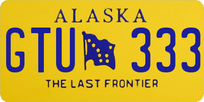 AK license plate GTU333