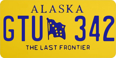 AK license plate GTU342