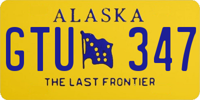 AK license plate GTU347