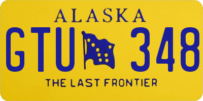 AK license plate GTU348