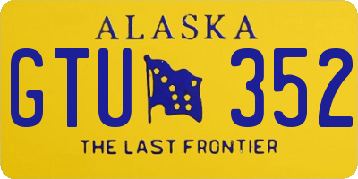 AK license plate GTU352