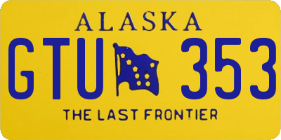 AK license plate GTU353