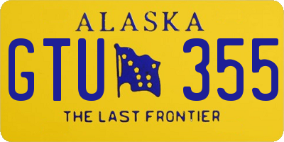 AK license plate GTU355