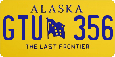 AK license plate GTU356