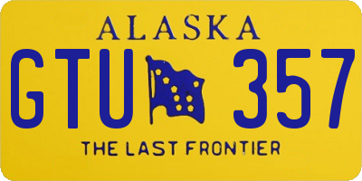 AK license plate GTU357