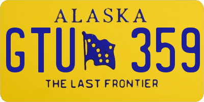 AK license plate GTU359