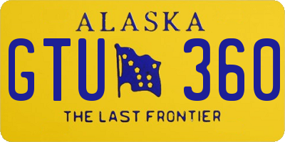 AK license plate GTU360