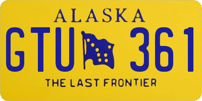 AK license plate GTU361