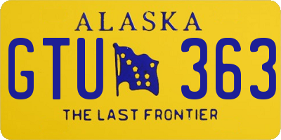 AK license plate GTU363