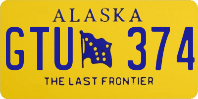 AK license plate GTU374