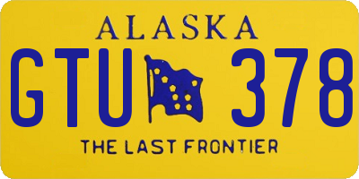 AK license plate GTU378