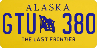 AK license plate GTU380