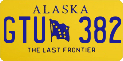 AK license plate GTU382