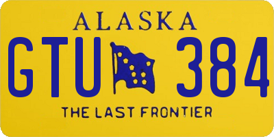 AK license plate GTU384