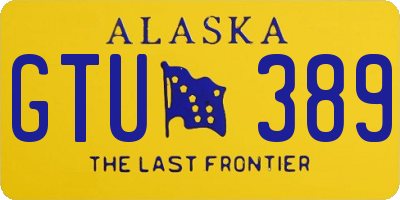 AK license plate GTU389