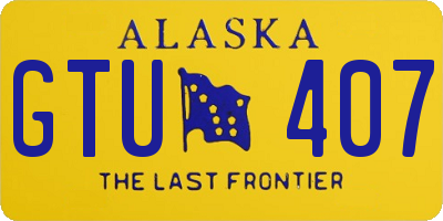 AK license plate GTU407