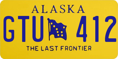 AK license plate GTU412