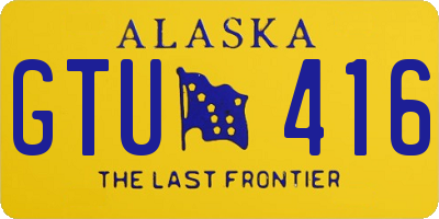 AK license plate GTU416