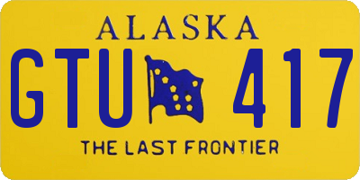 AK license plate GTU417