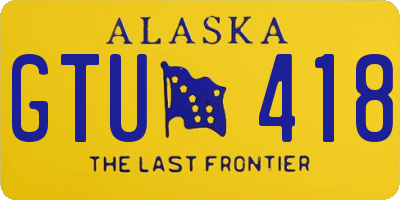 AK license plate GTU418