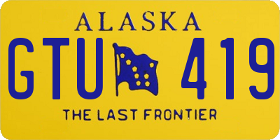 AK license plate GTU419