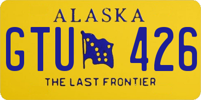 AK license plate GTU426