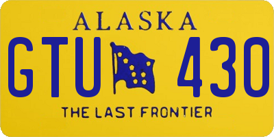 AK license plate GTU430