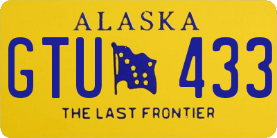 AK license plate GTU433