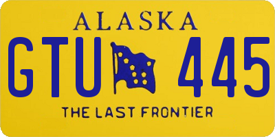AK license plate GTU445