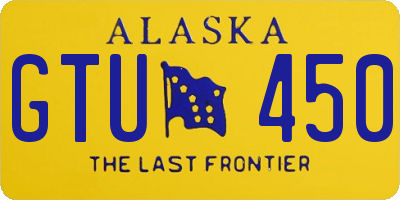 AK license plate GTU450