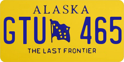 AK license plate GTU465