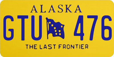 AK license plate GTU476