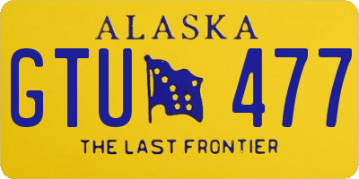 AK license plate GTU477