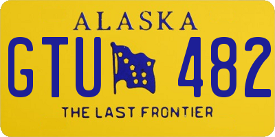 AK license plate GTU482