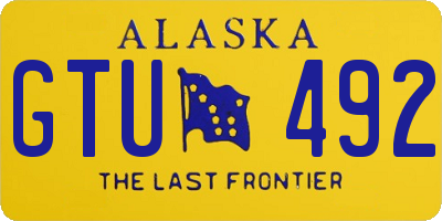 AK license plate GTU492