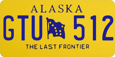 AK license plate GTU512