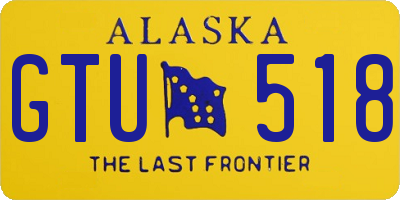 AK license plate GTU518