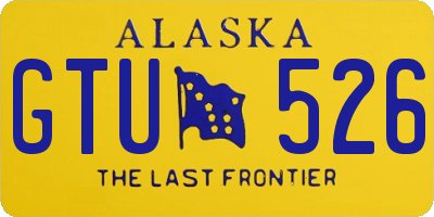 AK license plate GTU526